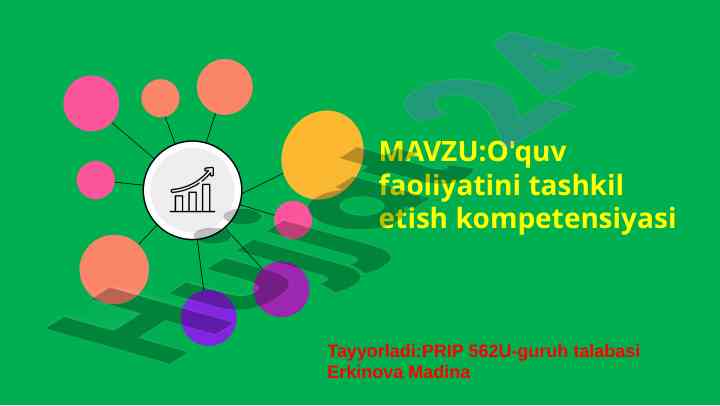 O'quv faoliyatini tashkil etish kompetensiyasi