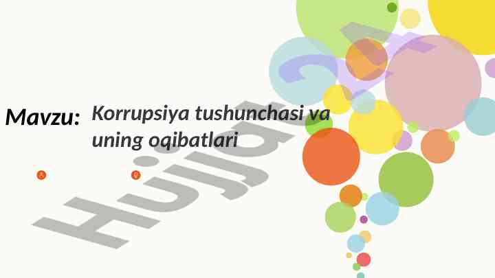 Korrupsiya tushunchasi va uning oqibatlari