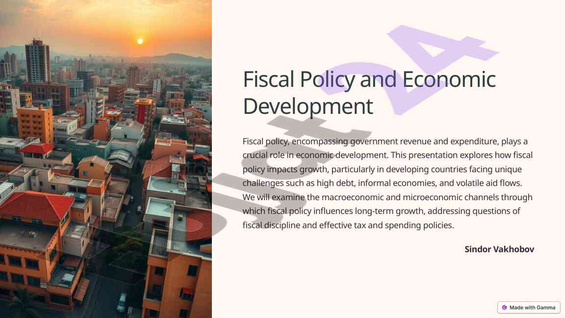 Fiscal policy and economic development overview