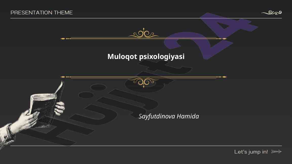 Muloqot psixologiyasi asoslari va tahlili