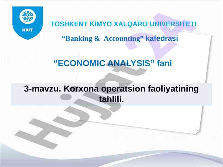 Operatsion faoliyat tahlili va uning mu重要 jihatlari