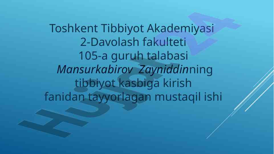 Bola haroratini ko'tarilishi va 1-yordam ko'rsatish