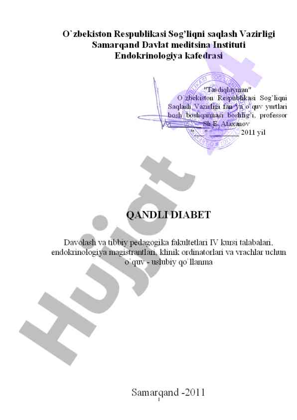 Qandli diabet: kasallik va tarqalishi haqida ma'lumot