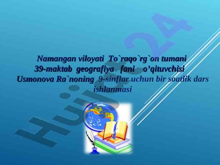 Atrof-muhitning ifloqlanishi dars ishlanmasi