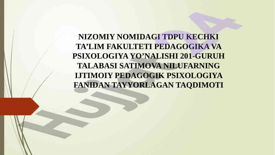 Ijtimoiy pedagogikaning nazariy asoslari