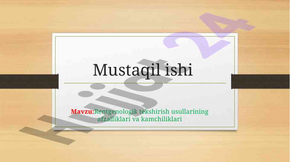 Rentgenologik tekshirish usullari va afzalliklari