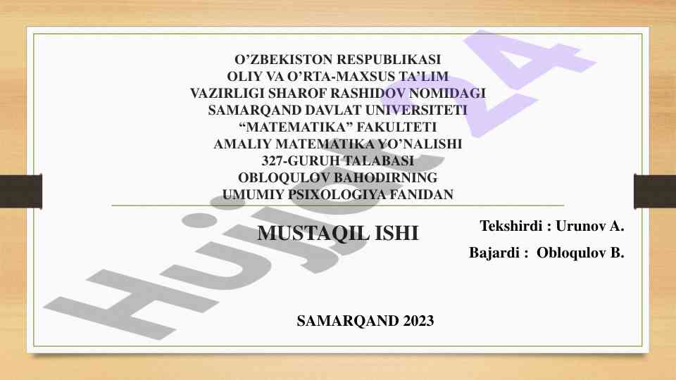 Kasbiy ko’nikma va odatlarning shakllanishi