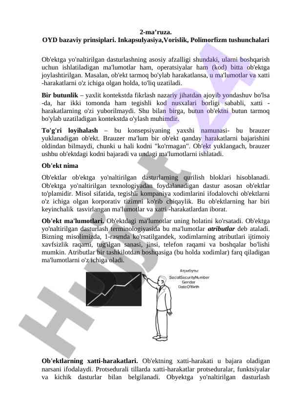 Ob'ektga yo'naltirilgan dasturlash asoslari