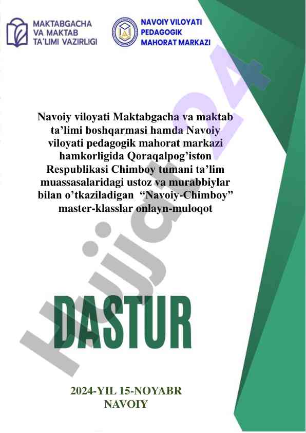 Navoiy-chimboy master-klasslar onlayn-muloqot 2024