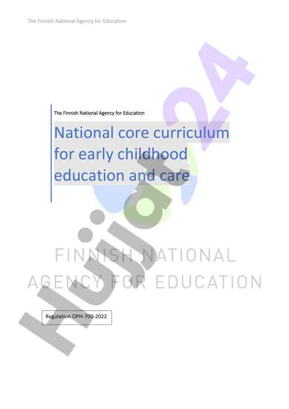 National core curriculum for early childhood education