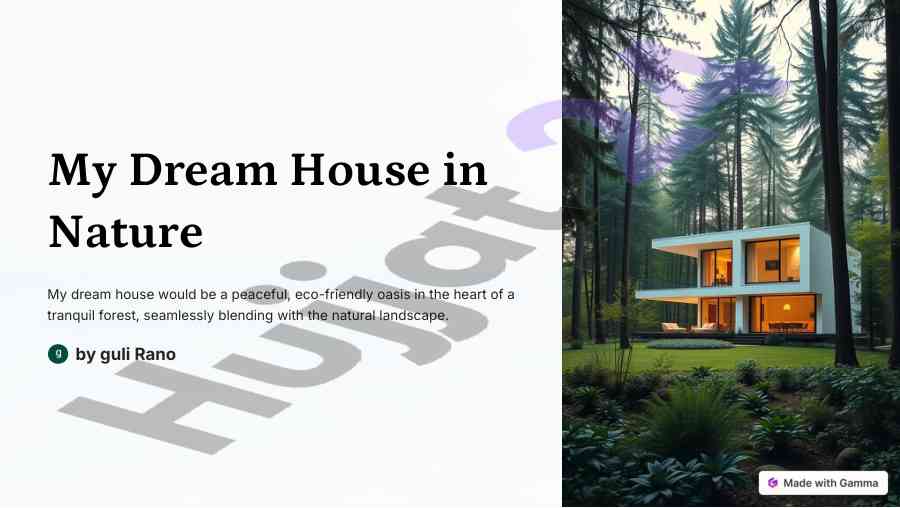 Eco-friendly dream house design concept