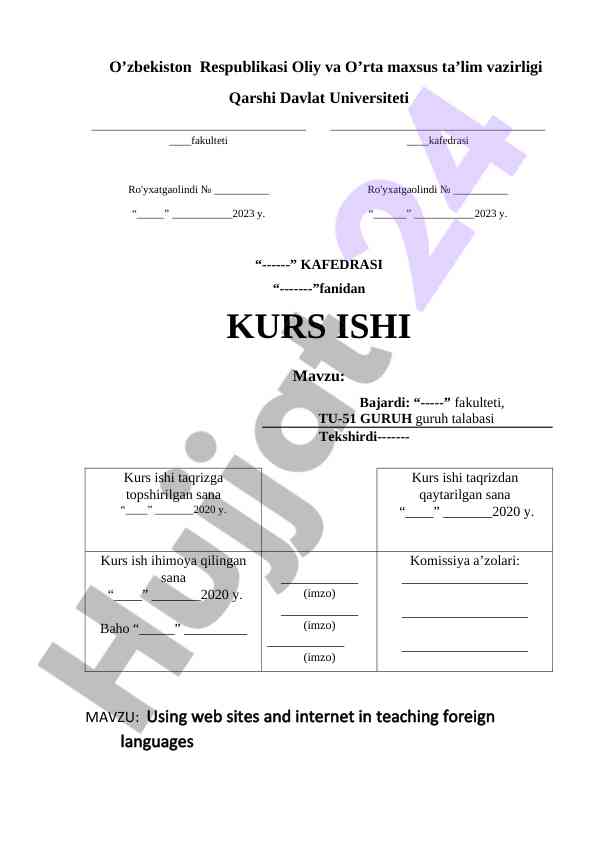 Xorijiy tillarda o‘qitish uchun internet foydalari