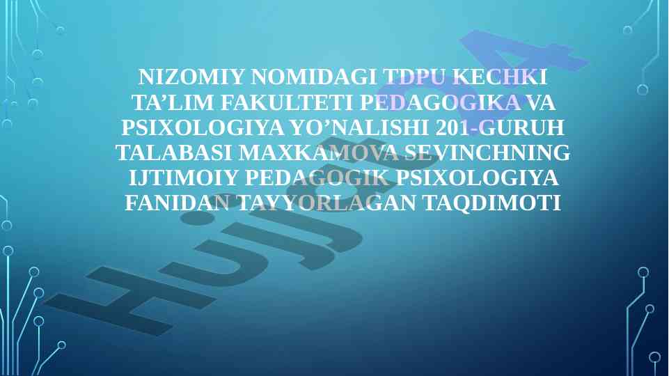 Ijtimoiy pedagogika fan va amaliy faoliyat sohasi