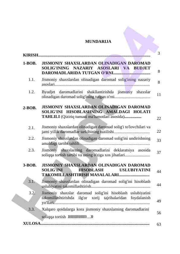 Jismoniy Shaxslardan Olinadigan Daromad Solig'i