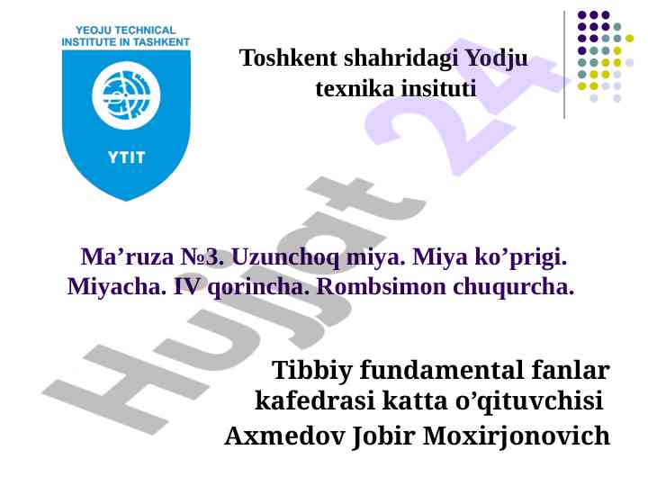 Uzunchoq miya va uning tuzilishi