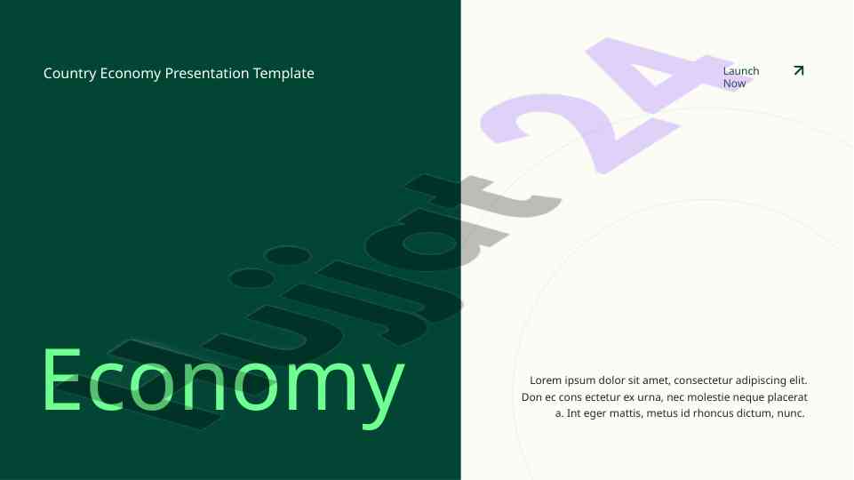 Country economy presentation template overview