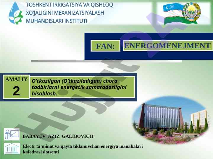 Energiya samaradorligi va energo menejmenti