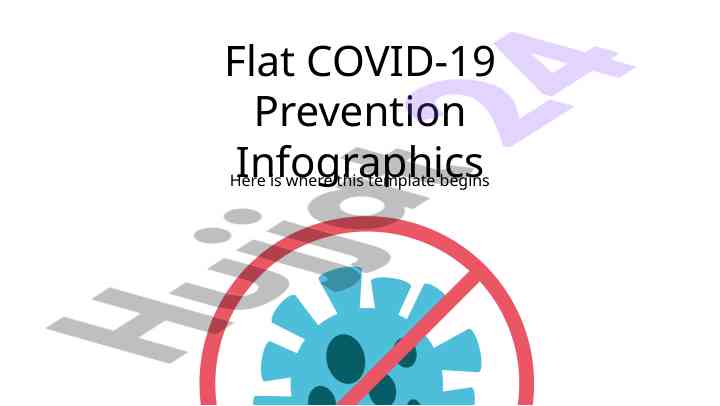 Flattening covid-19 prevention infographics template