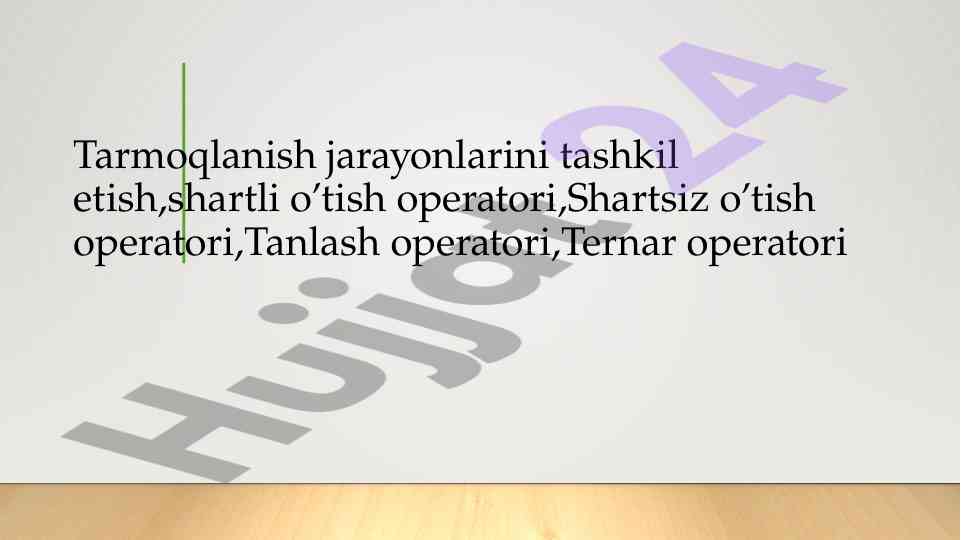 Dasturlashda bool ma’lumot turi va operatorlar