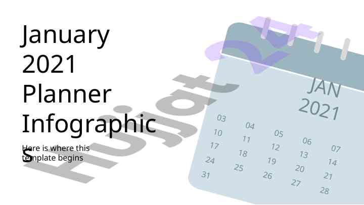 January 2021 planner infographics overview