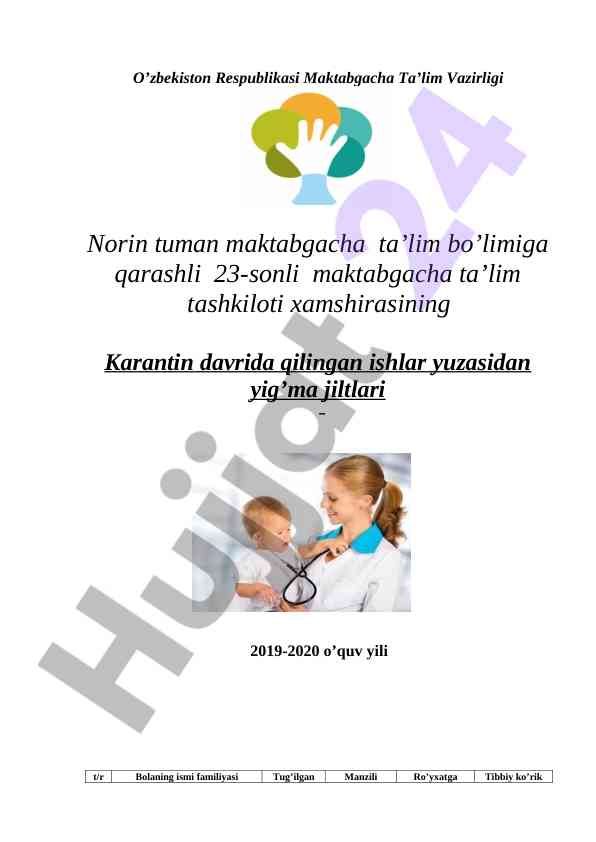 Karantin davrida xamshira ishlari yig’ma jiltlari