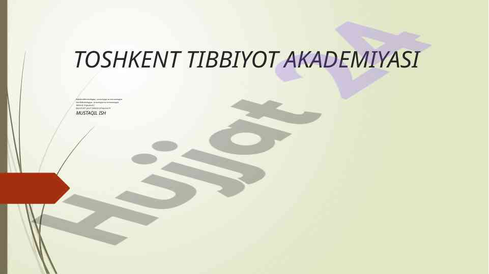 Mikrobiologiya va immunologiya rivojlanishi bo‘yicha izlanishlar