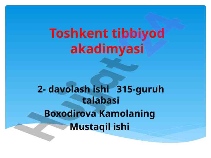 Temir tanqislik anemiyasi diagnostikasi va davolash