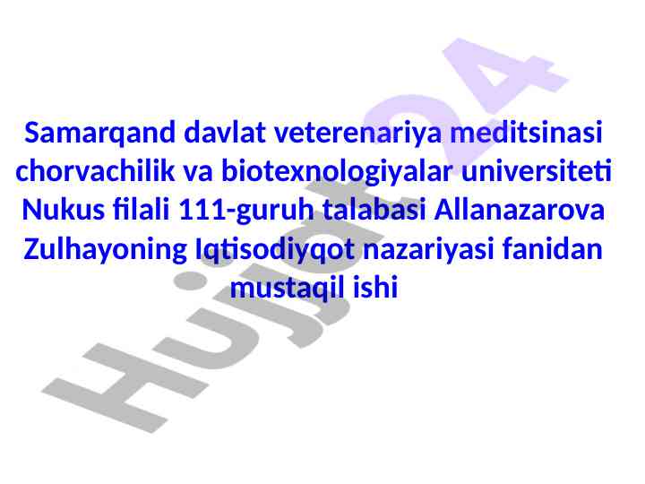 Iste'mol jamğarmasi va investitsiya tahlili