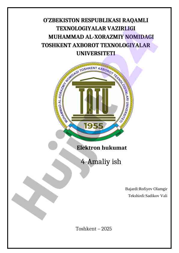 Elektron hukumat: my.gov.uz portalidan foydalanish
