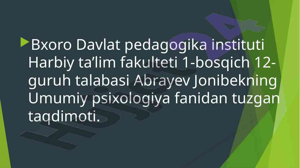 Ilk bolalik davrida muloqotning shakillanishi