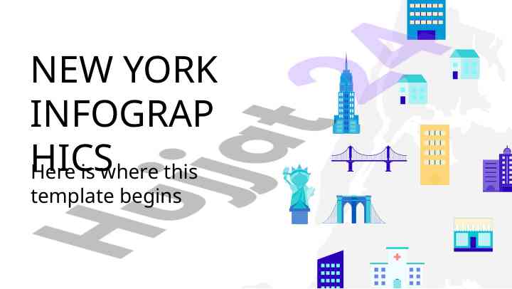 New york infographics template for presentations