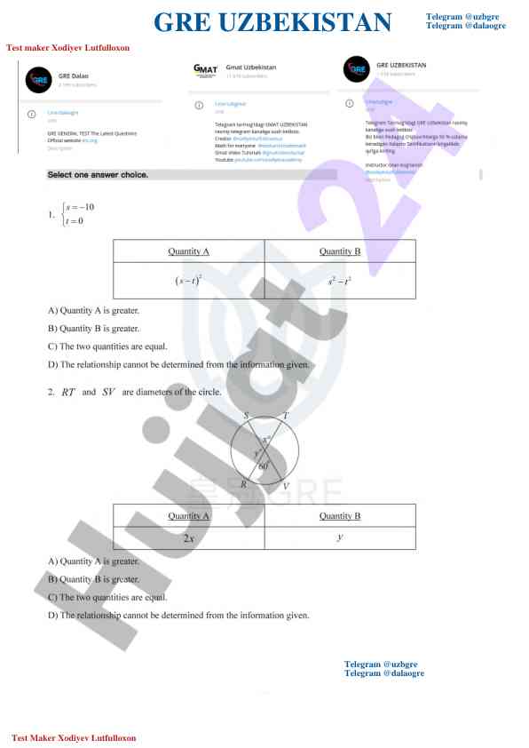Gre test preparation resources in uzbekistan