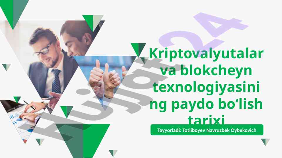 Kriptovalyutalar va blokcheyn tarixi