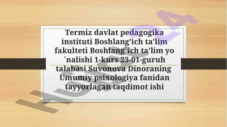 Idrok haqida tushuncha va nerv fiziologiyasi