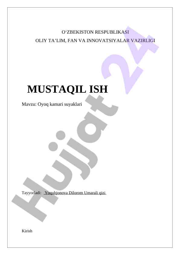 Oyoq kamari suyaklari va ularning funktsiyalari