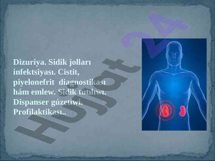 Diagnostika hám emlew sidik jolları infektsiyasi