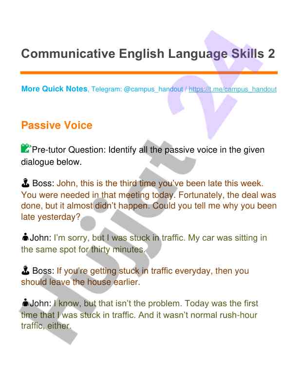 Passive voice identification in daily conversations