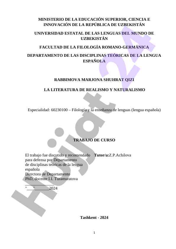 La literatura de realismo y naturalismo en español