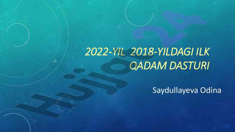 Ilk qadam davlat o‘quv dasturi taqdimoti