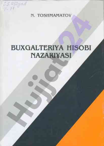 Buxgalteriya hisobi nazariyasi darslik