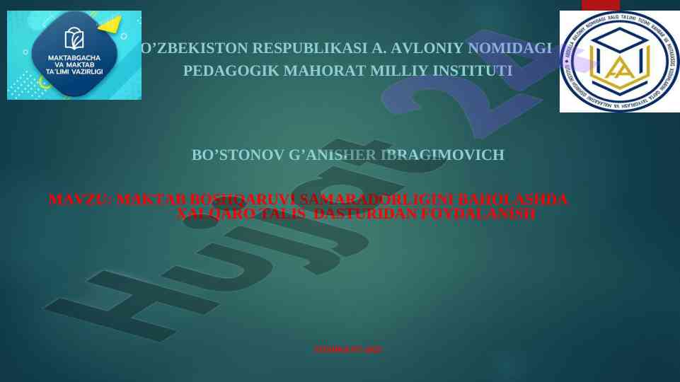 Maktab boshqaruvi samaradorligini baholash talqi