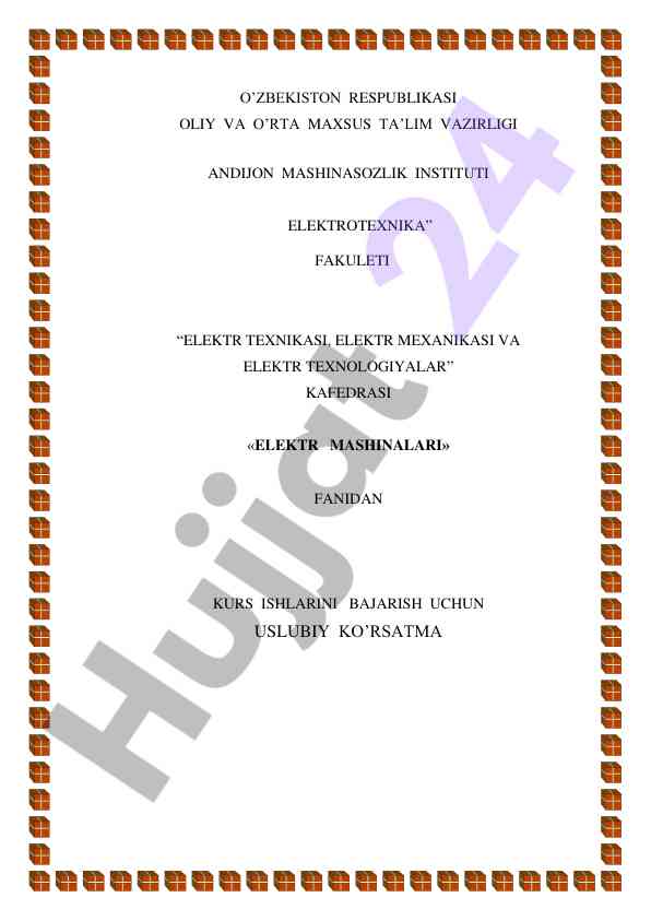 Uch fazali qisqa tutashgan motor loyihalash