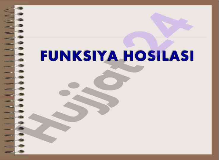 Funksiya hosilasining ta’rifi va asosiy tushunchalari