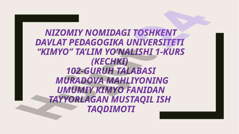 Kimyoviy muvozanat va uni siljishiga ta'sir etuvchi omillar