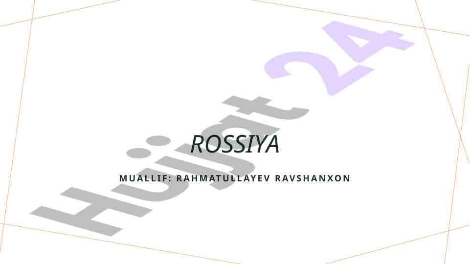 Rossiya demografiyasi va bolalar o‘limi statistikalari