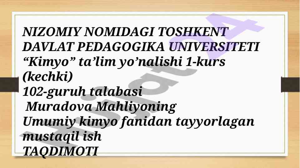 Kimyoviy reaksiya tezligi: taqdimot