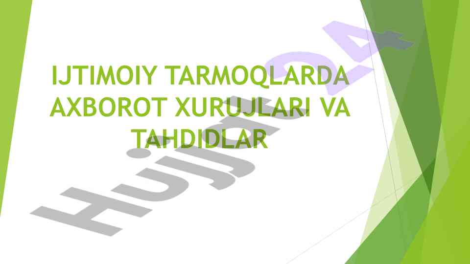 Axborot xurujlari va tahlil ijtimoiy tarmoqlarda