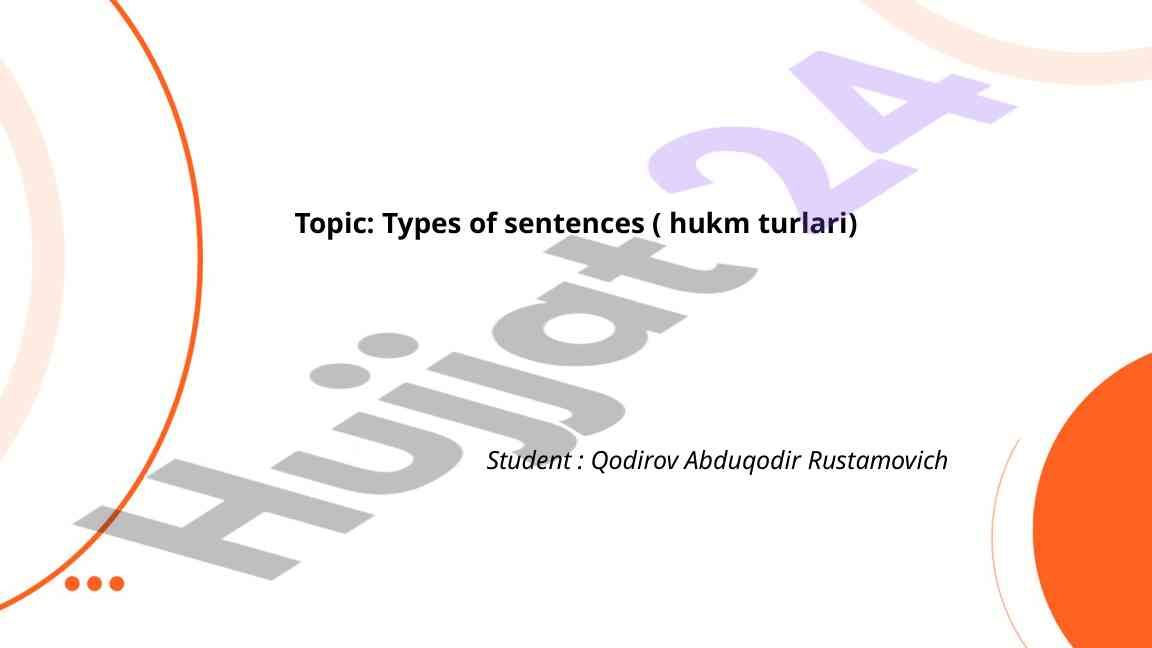 Types of sentences and their importance in english