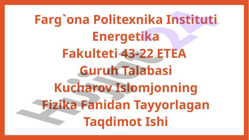 Induktivlik g'altagi haqida taqdimot