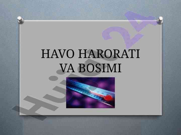 Havo harorati va bosimi amplitudasi